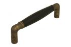 Keukengreep 128mm h.o.h. messing verouderd jaren 20