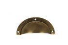 Komgreep messing verouderd 85x40mm gegoten 50 gram