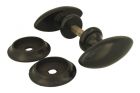 Krukstel ebbenhout 85x35mm met rozetten