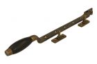 Raamuitzetter strak model messing verouderd ebbenhout 315mm