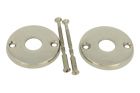 Stel ronde patent rozetten messing vernikkeld tbv TM-400 n*