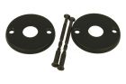 Stel ronde patent rozetten messing zwart t.b.v. TM-400 z*