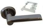 Béquilles de porte chromé (paire) design industriel allemand