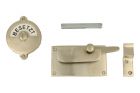 Verrou de porte de WC Frei/Besetzt en nickel satiné 92x52 mm