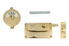 Verrou de porte de WC Frei/Besetzt en laiton poli 92x52 mm