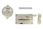 Verrou de porte de WC Frei/Besetzt en laiton nickelé 92x52mm