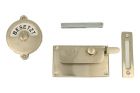 Verrou de porte de WC Frei/Besetzt 92x52 mm en nickel satiné