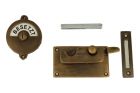 Verrou de porte de WC Frei/Besetzt en laiton patiné 92x52 mm