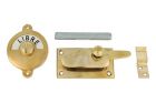 Libre-Occupé slot 70×39mm ongelakt messing