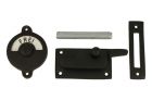 Verrou de porte de WC Frei/Besetzt noir 70x39 mm