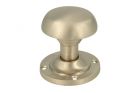 Pommeau de tirage de porte d'entrée rond nickel satiné(1930)