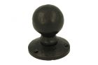 Pommeau de tirage de porte d'entrée rond en fonte noire