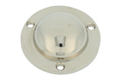 Rosace aveugle laiton nickelé Ø 42 mm hauteur 13 mm