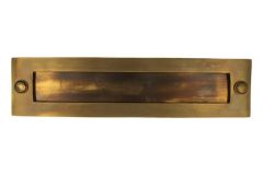 Entrée de boîte aux lettres laiton patiné des années 30