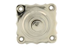 Bouton de sonnette laiton nickelé 40x40 mm
