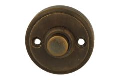 Bouton de sonnette laiton patiné Ø40 mm