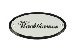 Geëmailleerd deurbordje "Wachtkamer" ovaal 100x50mm