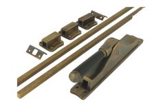 Espagnoletsluiting messing verouderd ebbenhout (1918)