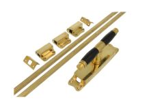 Krukespagnoletsluiting ongelakt messing ebbenhout (1928)