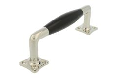 Deurgreep strak model 170mm messing vernikkeld bakeliet