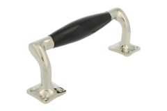 Deurgreep strak model 155mm verkropt messing vernikkeld