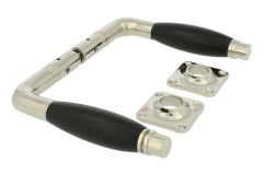 Deurklink messing vernikkeld ebbenhout (1928)