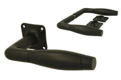 Béquilles de porte laiton noire modèle moderne (paire)