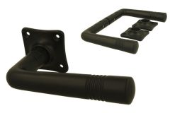 Béquilles de porte laiton noire, paire (1915)