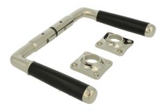 Deurklink messing vernikkeld bakeliet stel (1918)