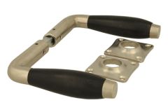 Deurklink matnikkel bakeliet stel (1932)