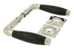 Deurklink messing vernikkeld ebbenhout stel (1932)