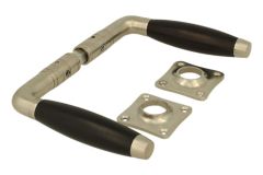 Deurklink (1931) matnikkel ebbenhout stel