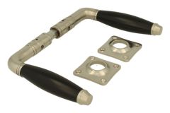 Deurklink (1929) matnikkel ebbenhout stel