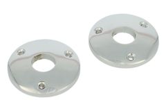 Stel ronde rozetten chrome Øgat 15mm