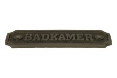 IJzer deurplaatje "Badkamer" rechthoekig 115x36mm