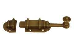Targette de porte laiton patiné ouverture vers l’intérieur