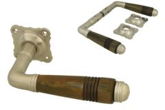 Deurklink matnikkel hoorn stel (1908)