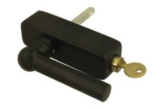 Draaikiep greep met slot gietijzer poedercoat chemin de fer