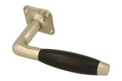 1/2 poignée de porte nickel satiné bois d'ébène (1932)