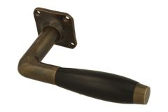 1/2 poignée de porte laiton patiné bois d'ébène (1932)