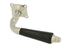 1/2 poignée de porte laiton nickelé bois d'ébène (1904)