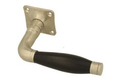 1/2 poignée de porte nickel satiné bois d'ébène (1926)