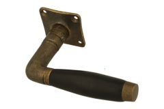 1/2 poignée de porte réversible laiton patiné (1931)