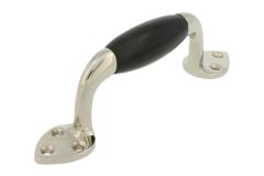 Poignée de tirage 145 mm laiton nickelé bakélite