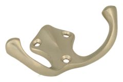 Dubbele kapstokhaak in matnikkel