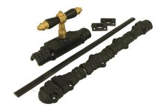 Kruk espagnolet deur gietijzer messing ebbenhout (1890)