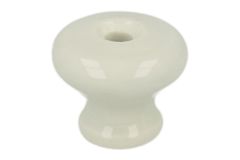 Bouton de meuble porcelaine Ø 25 mm H20 mm. Livré sans vis