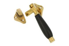 Loquet de fenêtre à battants (1926) laiton poli bois d'ébène