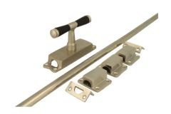 Crémone en applique pour fenêtre nickel satiné (1908)