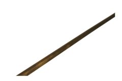 Tringle supplémentaire demi-ronde laiton patiné. H. 1.30 m